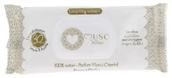 Musc Intime 30 Lingettes Intimes Parfum Monoï Oriental