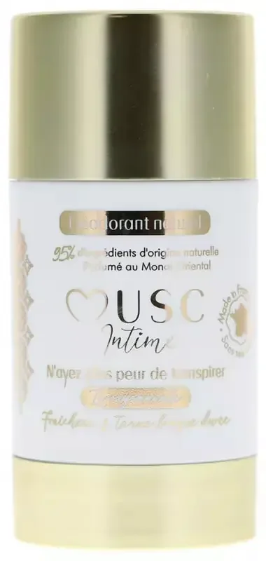 Musc Intime Déodorant Naturel Parfum Monoï Oriental 50 g