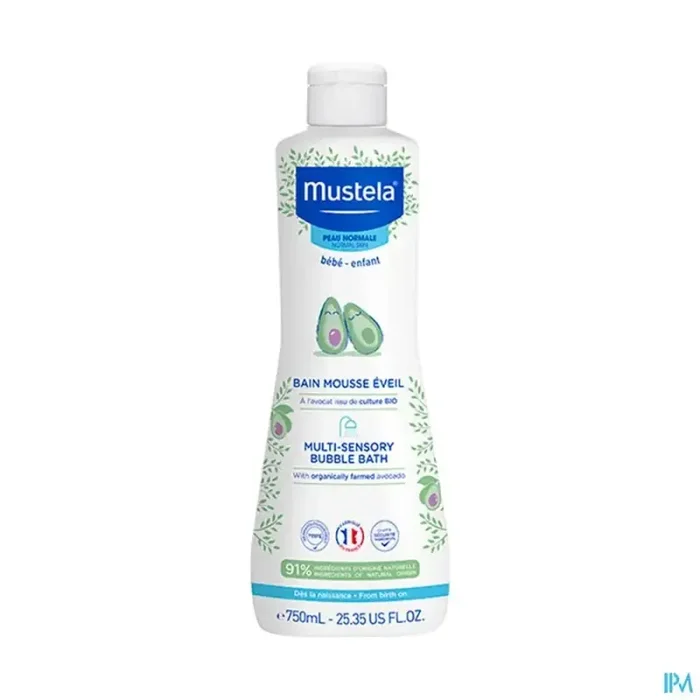Mustela bébé enfant bain mousse eveil à l avocat bio 750ml