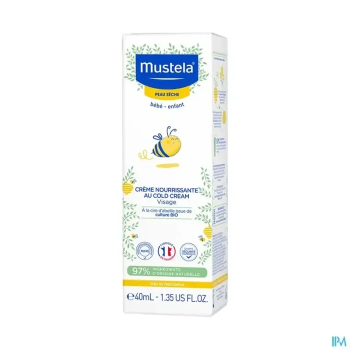 Mustela bébé enfant crème nourrissant au cold cream à la cire d abeille bio 40ml