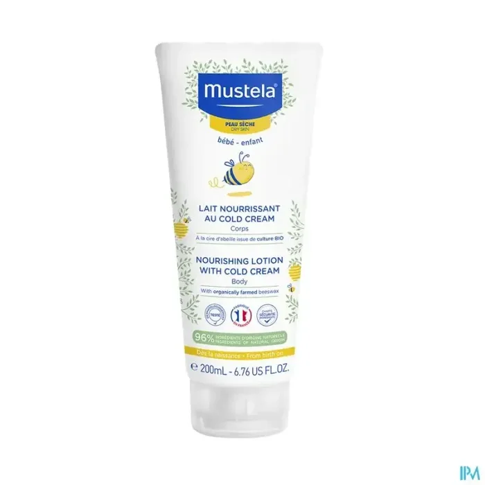 Mustela bébé enfant lait nourrissant au cold cream à la cire d abeille bio 200ml