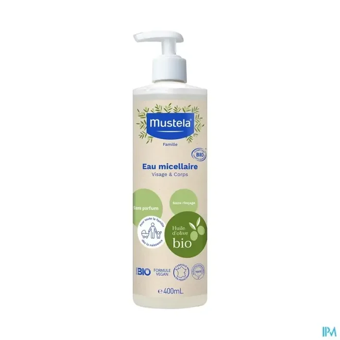 Mustela eau micellaire sans rincage bio 400ml