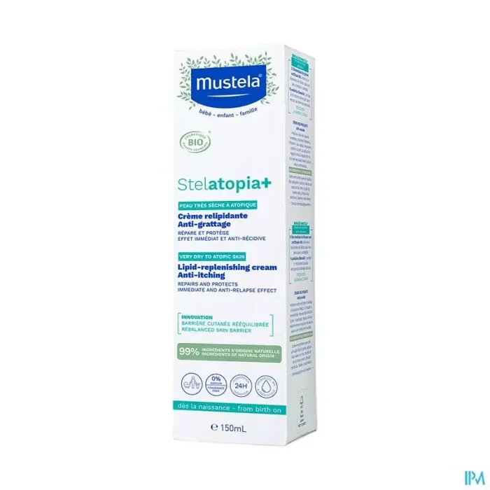 Mustela famille stelatopia+ crème relipidante antigrattage 150ml