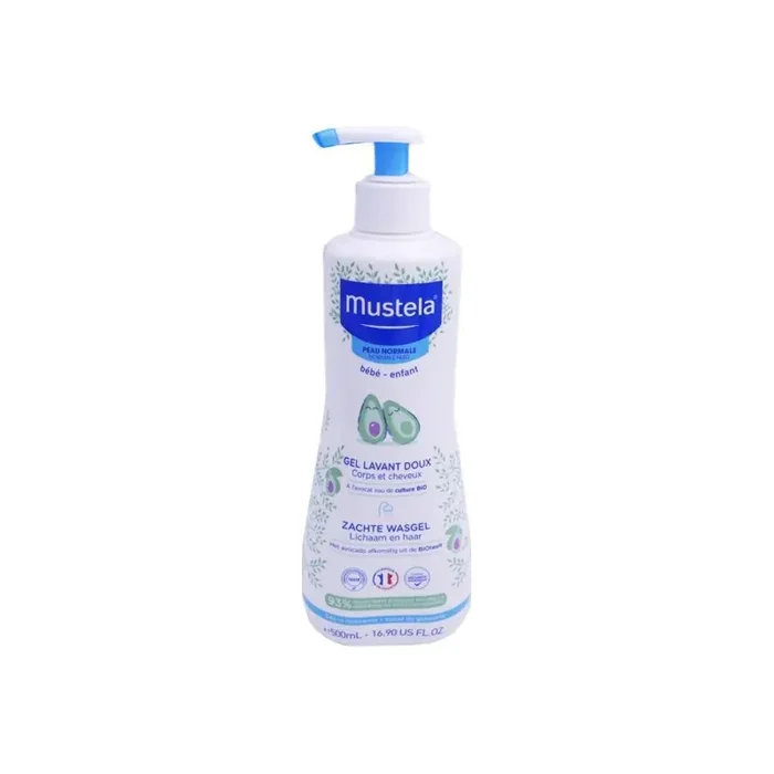 Mustela gel lavant doux corps et cheveux a l‘avocat bio 500ml