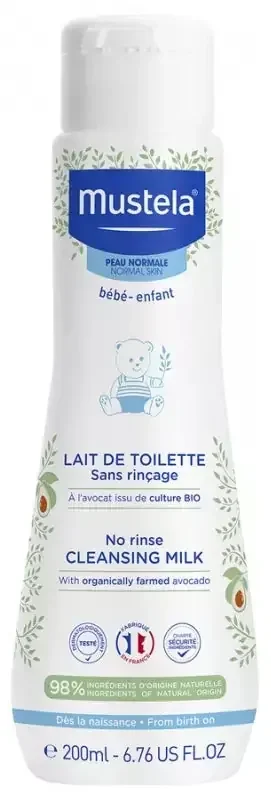 Mustela Lait de Toilette Sans Rinçage à l‘Avocat Bio 200 ml