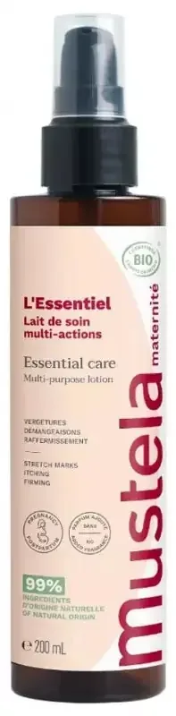 Mustela Maternité L‘Essentiel Lait de Soin Multi-Actions Grossesse & Post-Partum 200 ml