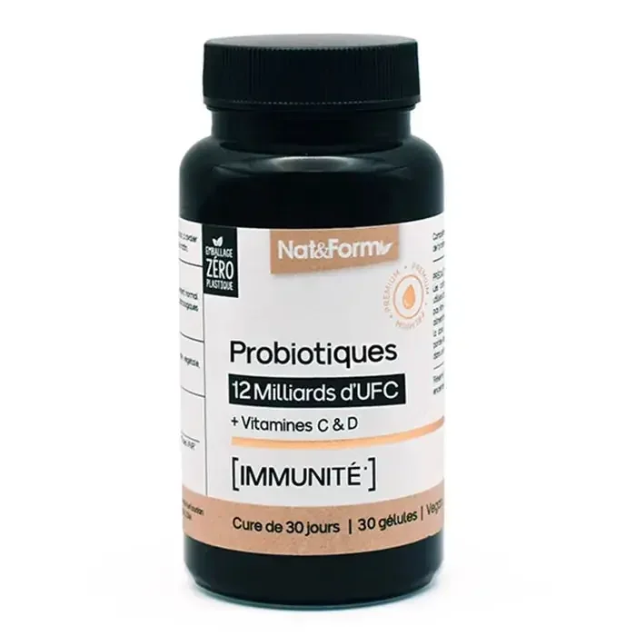 Nat & Form Probiotiques 12 milliards d‘UFC Immunité 30 gélules
