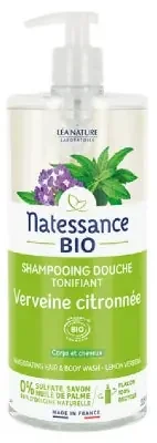 Natessance Shampoing Douche Tonifiant Verveine Citronnée Bio 1 L