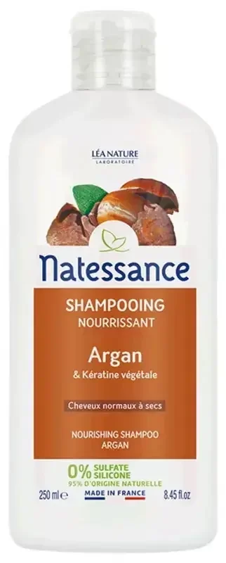 Natessance Shampooing Nutrition – Argan & Kératine Végétale – 250 ml