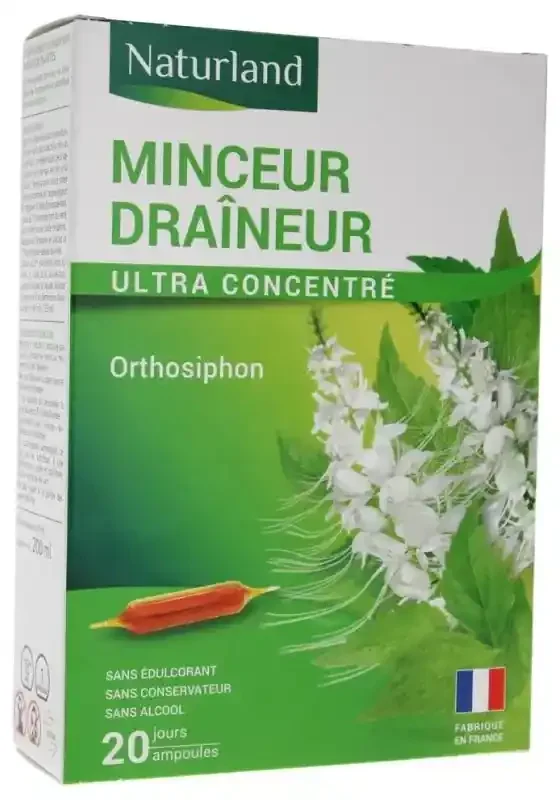 Naturland Minceur Draineur 20 Ampoules Buvables de 10 ml