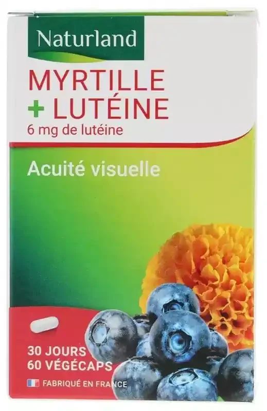 Naturland Myrtille + Lutéine 60 Gélules