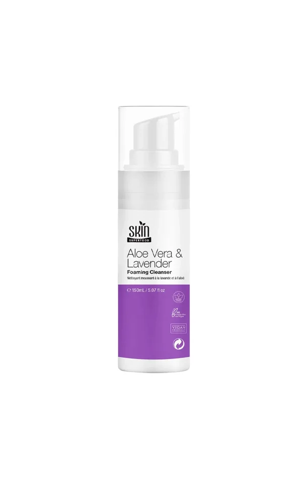 Nettoyant moussant – Aloe vera & lavande – Visage – 150 ml