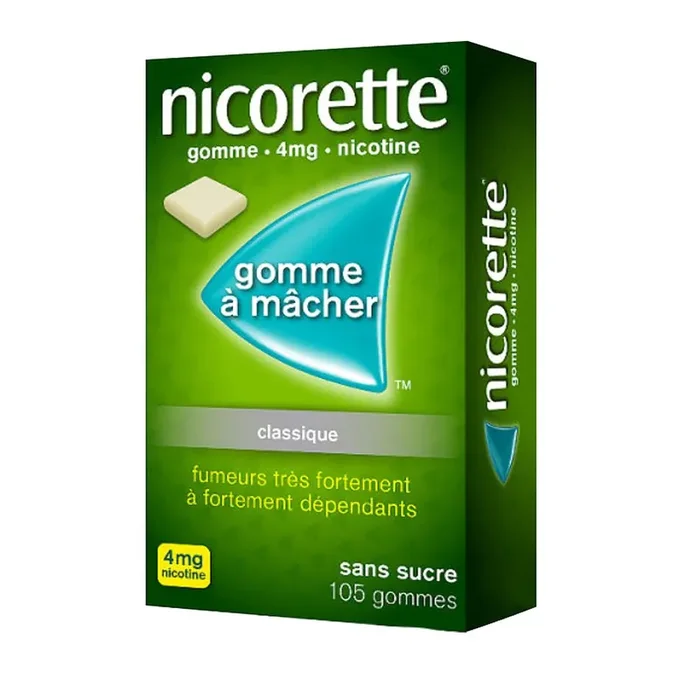 Nicorette 4mg – Original sans sucre – Arrêt consommation tabac – 105 gommes à mâcher