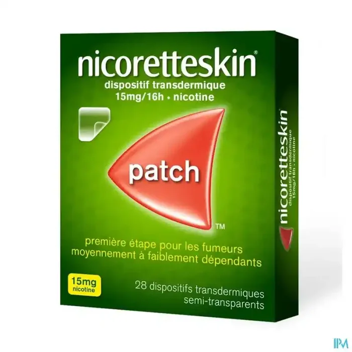 Nicoretteskin 15mg/16heures dispositif transdermique 28