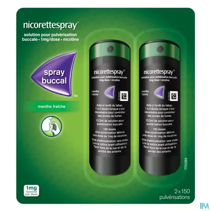 Nicorettespray 1mg/dose solution pour pulverisation buccale 13ml2 x2