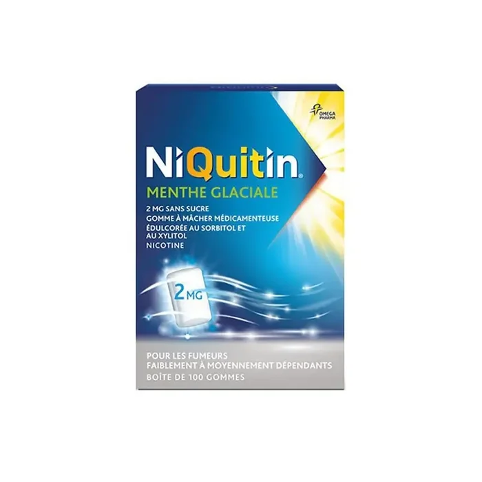 Niquitin menthe glaciale 2mg sans sucre 100 gommes