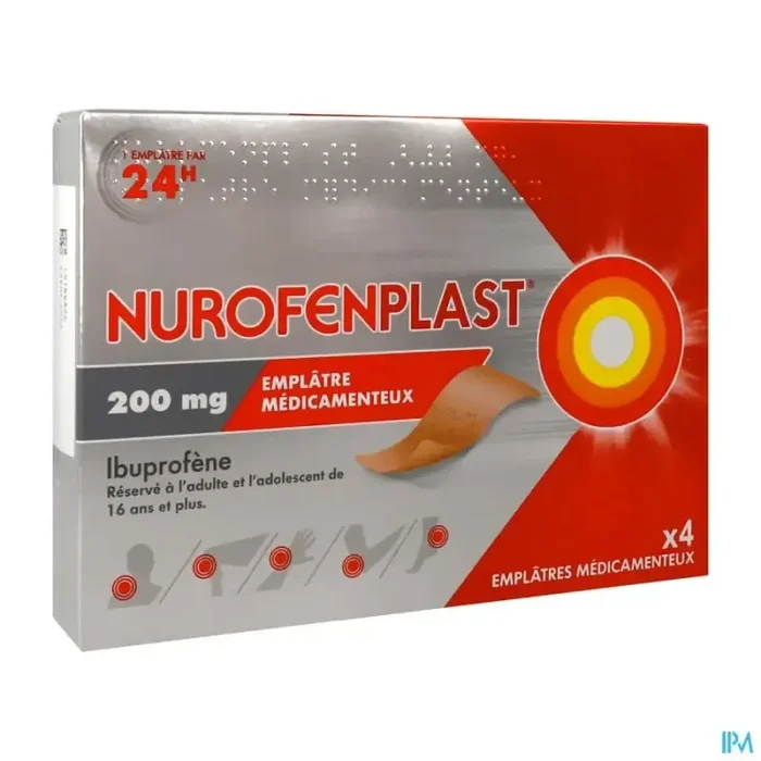 Nurofenplast 200mg emplatre medicamenteux sachet 4
