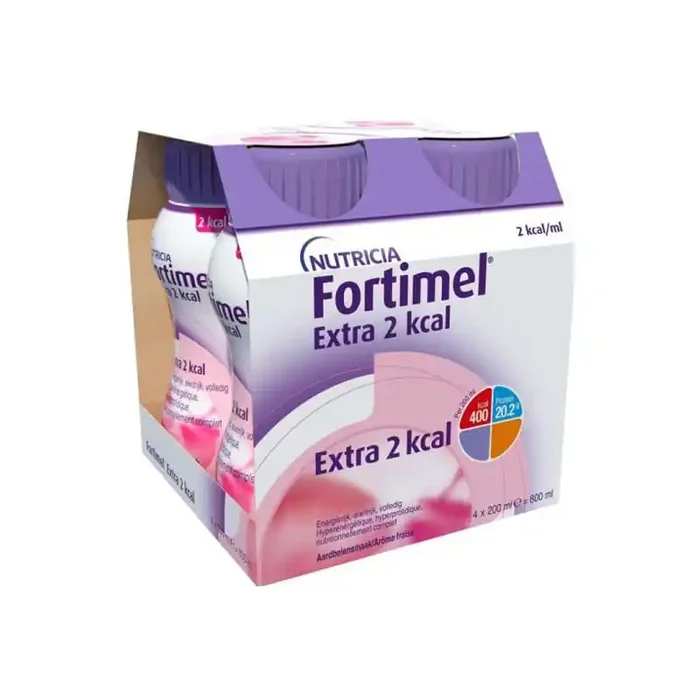 Nutricia Fortimel Extra 2 kcal fraise lot de 4 x 200ml