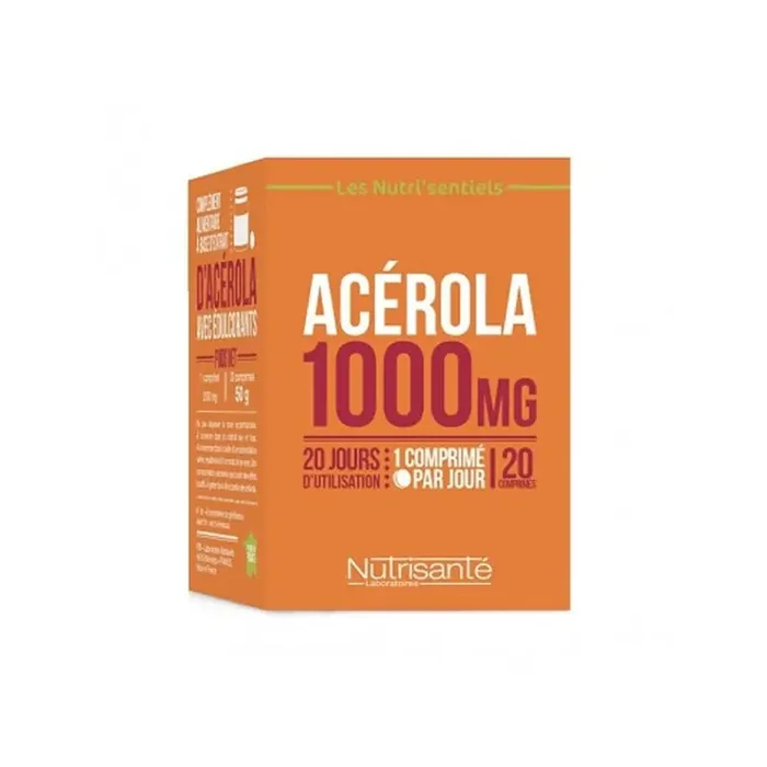 Nutrisante nutri‘sentiels acerola 1000mg 20 comprimes