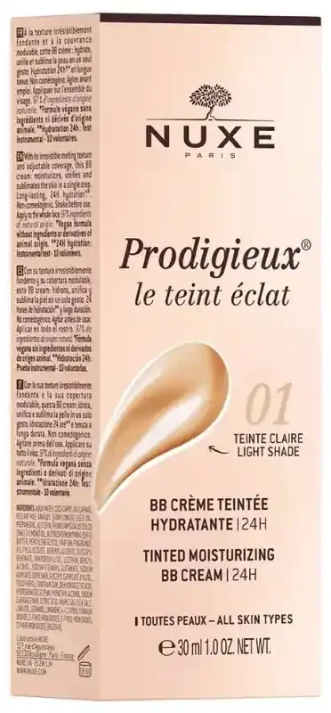 Nuxe BB crème Teintée Hydratante Toutes Peaux 30 ml – Teinte 01 Teinte claire