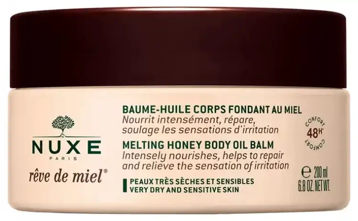 Nuxe Rêve de Miel Baume-Huile Corps Fondant au Miel Peaux Très Sèches et Sensibles 200 ml