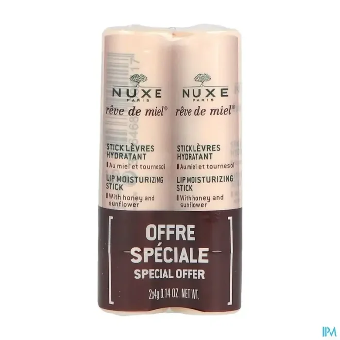 Nuxe reve de miel stick levres hydratant 4g x2