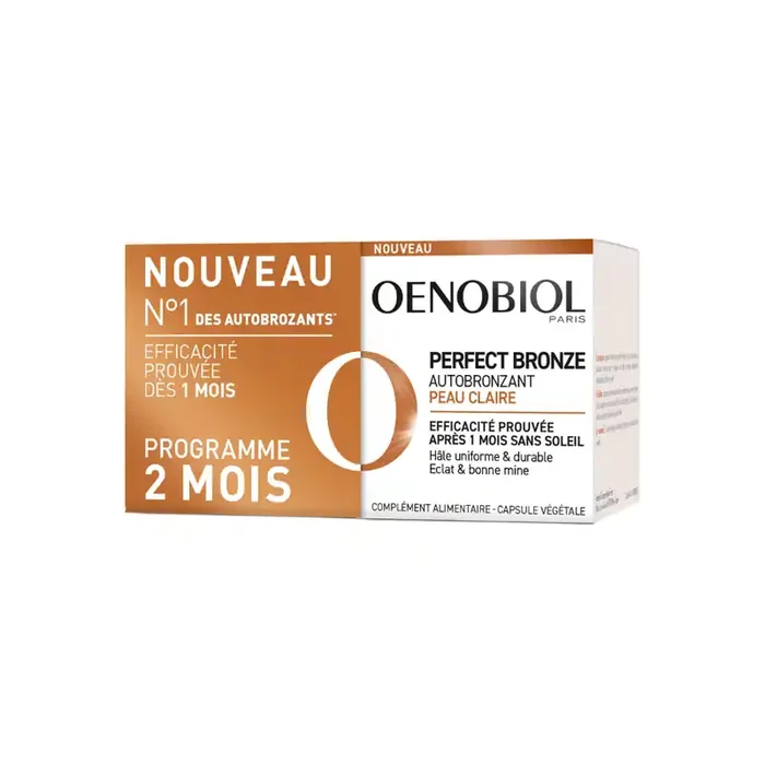 Oenobiol Perfect Bronze autobronzant peau claire lot de 2×30 capsules
