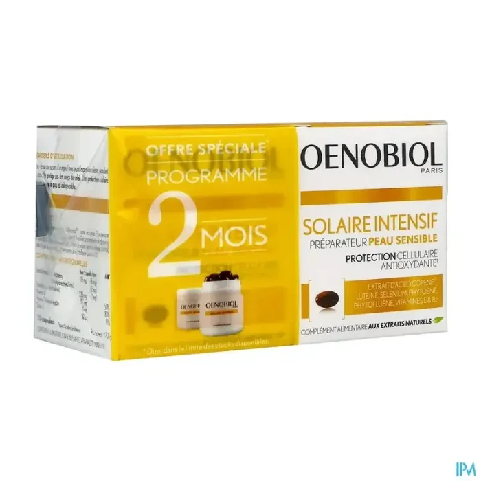 Oenobiol solaire intensif preparateur peaux sensibles capsule 30 x2