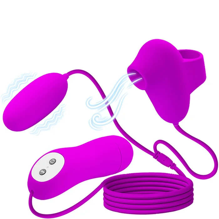 Œuf vibrant & stimulateur clitoridien – 12 modes – Rose