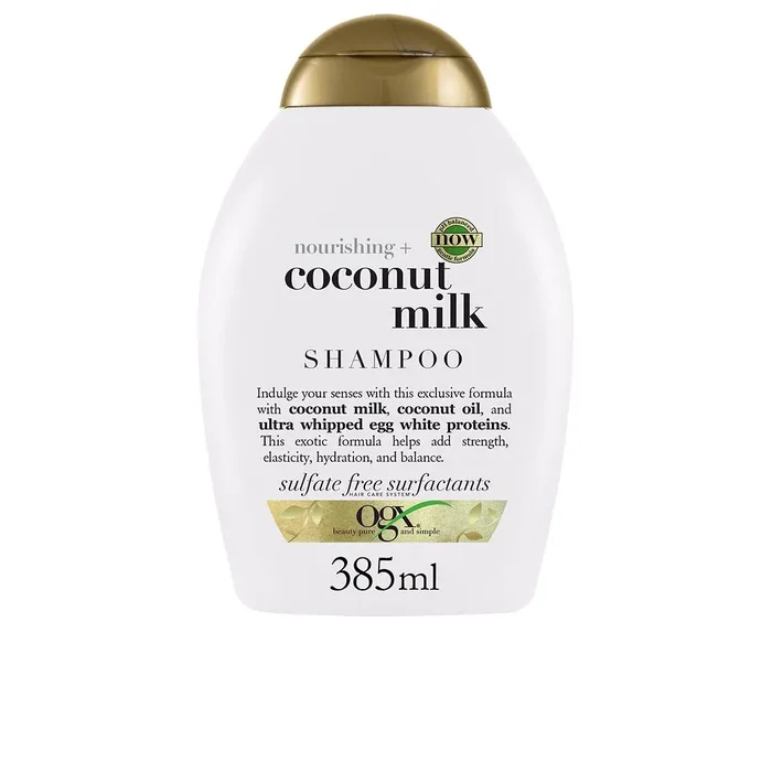 OGX Shampoo al latte di cocco senza parabeni, capelli secchi, idratazione ed elasticità 385 ml