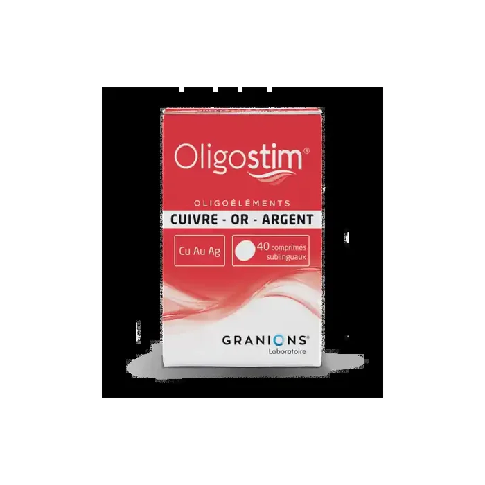 OLIGOSTIM CUIVRE OR ARGENT Cu Au Ag 40 comprimes GRANIONS