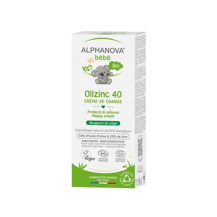 Olizinc 40 Crème de Change Bio 50ml Bébé Alphanova