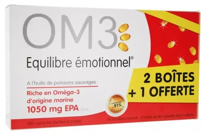 Om3 Équilibre Émotionnel Pack – 3 x 60 Capsules