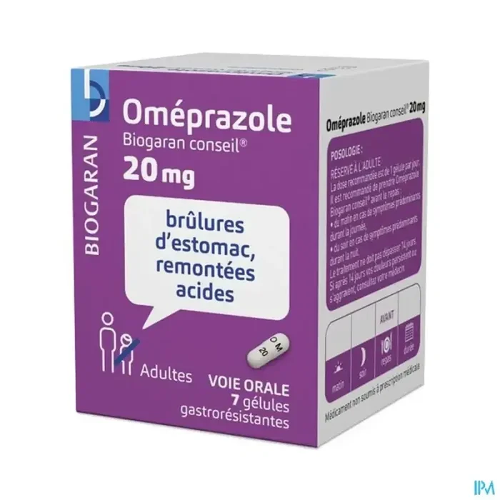 Omeprazole biogaran conseil 20mg gelule gastroresistante 7