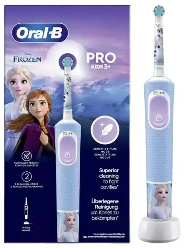 Oral-B Pro Kids 3+ Brosse à Dents Électrique – Modèle Reine des Neiges