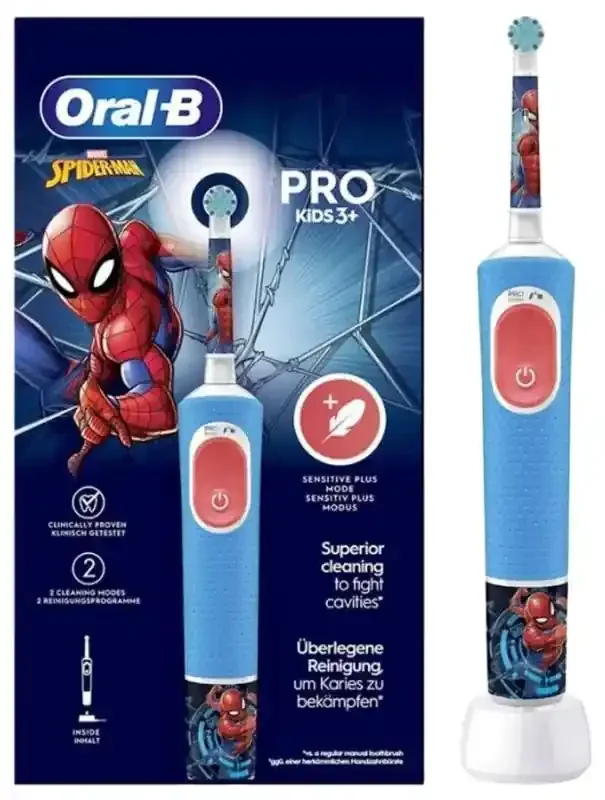 Oral-B Pro Kids 3+ Brosse à Dents Électrique – Modèle Spiderman