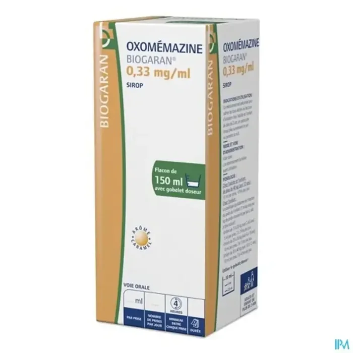 Oxomemazine biogaran 0mg33/ml sirop 150ml