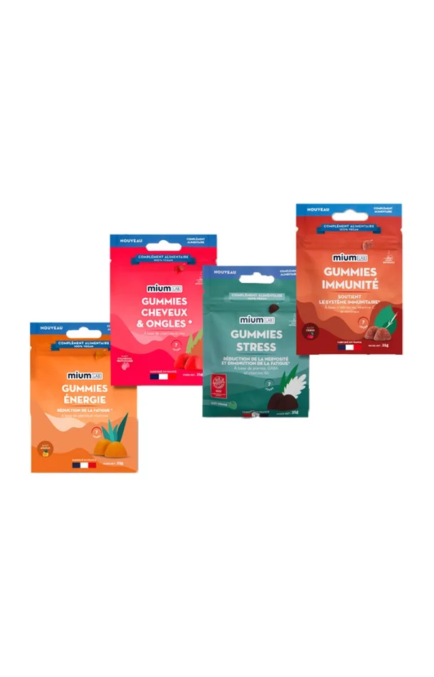 Pack découverte – Energie, cheveux, immunité & stress – 4 x 1 semaine