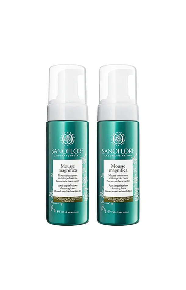 Pack mousse nettoyante anti-imperfections – Magnifica – Peaux mixtes à grasses – 2 x150 ml