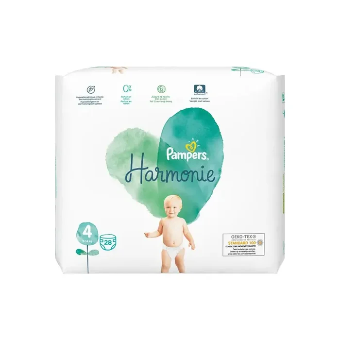 Pampers Harmonie 28 Couches Taille 4 ( 9 – 14kg )