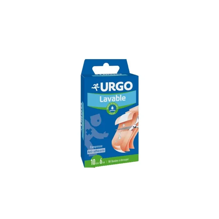 PANSEMENT BANDE LAVABLE 10CM X 6CM X10 URGO