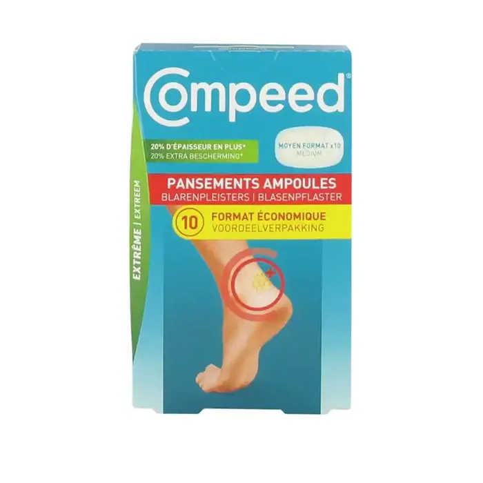 PANSEMENTS AMPOULES EXTREME MOYEN FORMAT X10 COMPEED