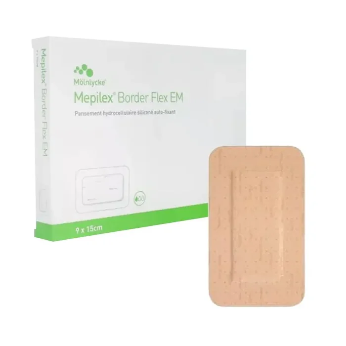 Pansements Mepilex Border Flex EM – 9 x 15 CM – Boîte de 10