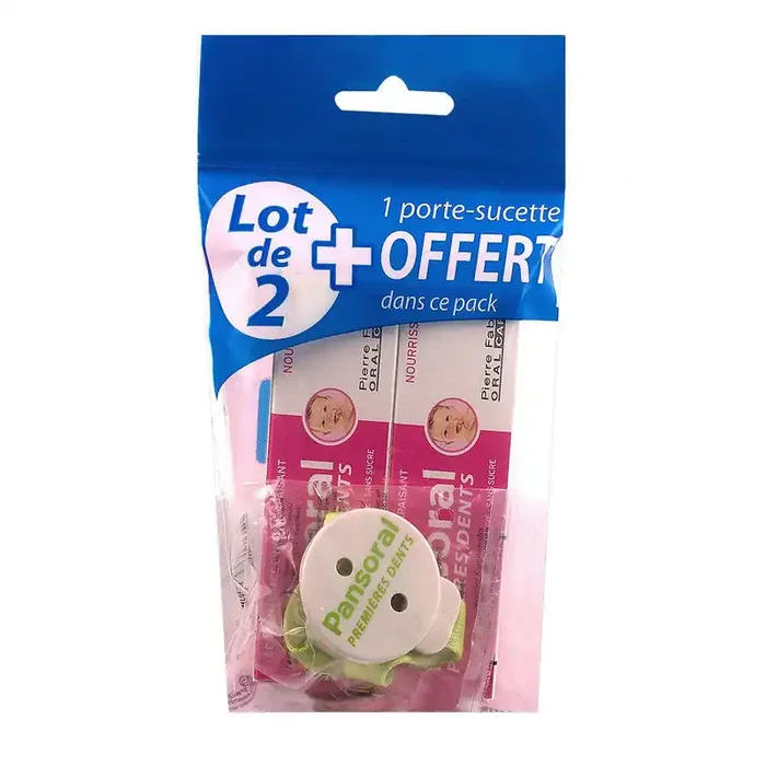 Pansoral gel 1ère dents 2x15ml & porte-sucette offert
