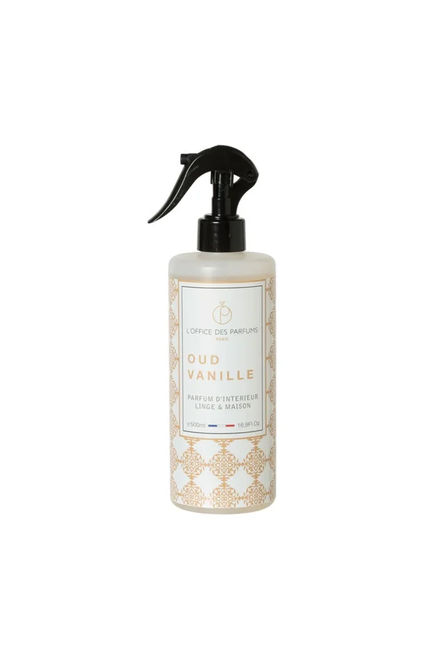 Parfum d’intérieur & de linge – Oud & vanille