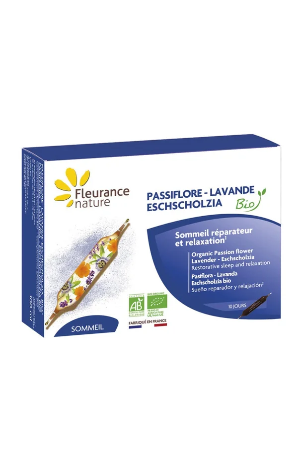 Passiflore, lavande & eschscholzia bio – Sommeil réparateur & relaxation – 10 jours