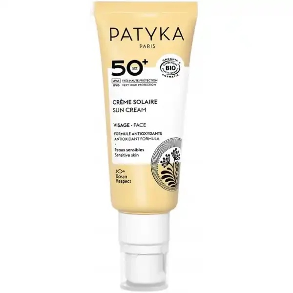 PATYKA Crème Solaire Visage SPF50+ Bio 40 ml