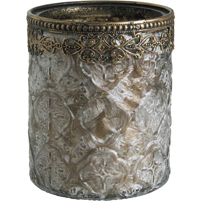 Photophore Vase Jardin d’Hiver – Brun givré – Moyen modèle
