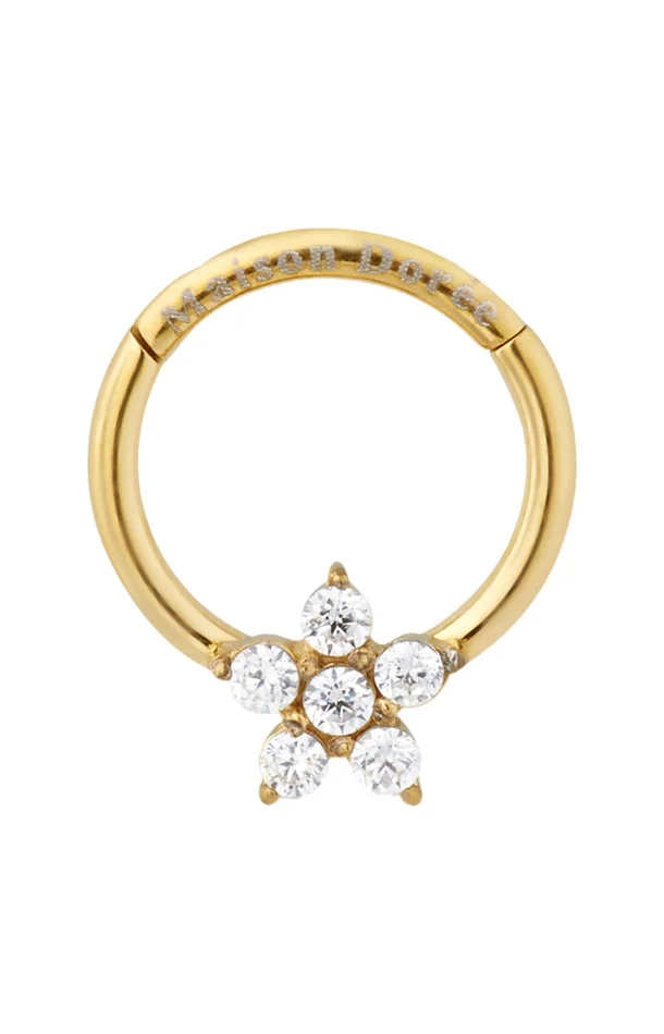 Piercing d’oreille – Shine – Acier chirurgical inoxydable doré 18ct