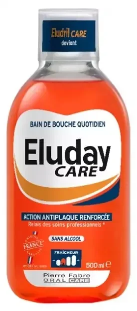 Pierre Fabre Oral Care – Eluday Care – Bain de Bouche Quotidien Antiplaque 500 ml